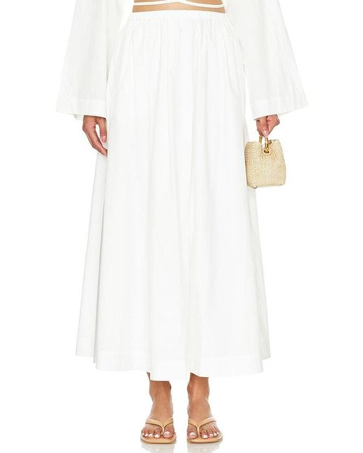 Faithfull The Brand White Scanno Skirt
