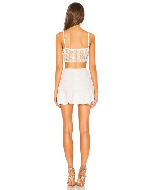superdown Dakota Crochet Skirt Set in White - Lyst