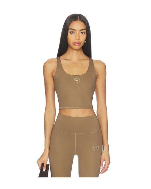 Adidas By Stella McCartney Natural True Strength Yoga Crop Top