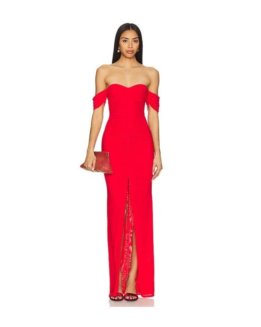 MAJORELLE Red Abendkleid Simone