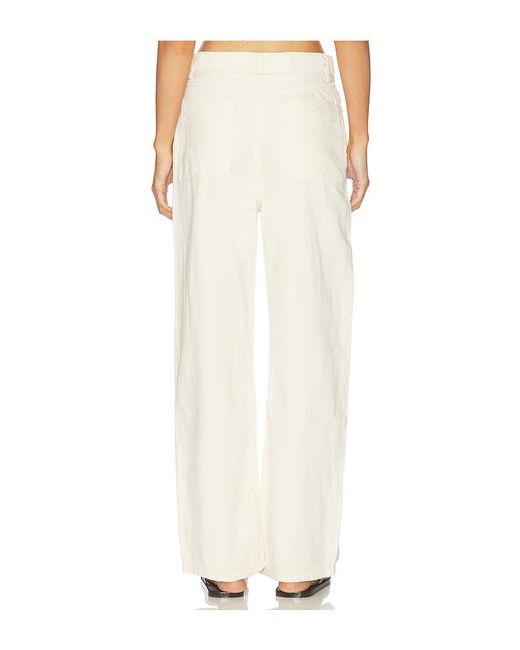 DL1961 White Casie Aura Mid Rise Relaxed Wide Leg Jeans