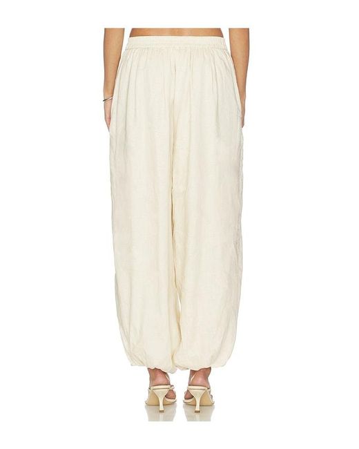 Jonathan Simkhai White Selah Linen Lace Balloon Pant