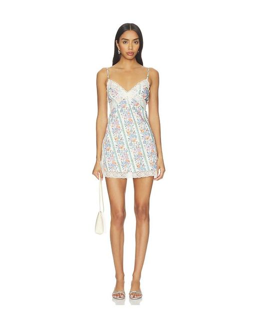 Free People White Wish You Were Here Mini Slip