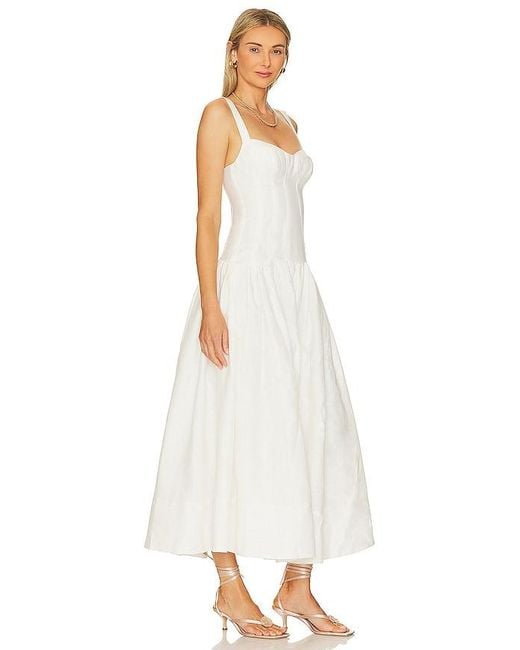 Nicholas White Makenna Drop Waist Corset Midi Dress