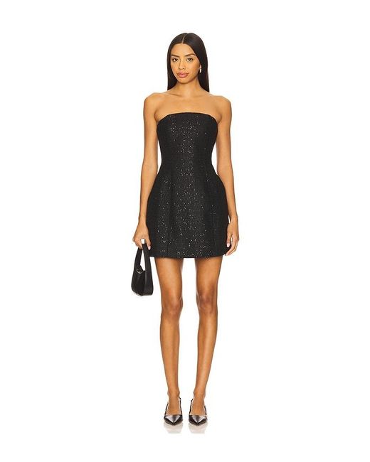 Bardot Black Karoline Boucle Mini Dress