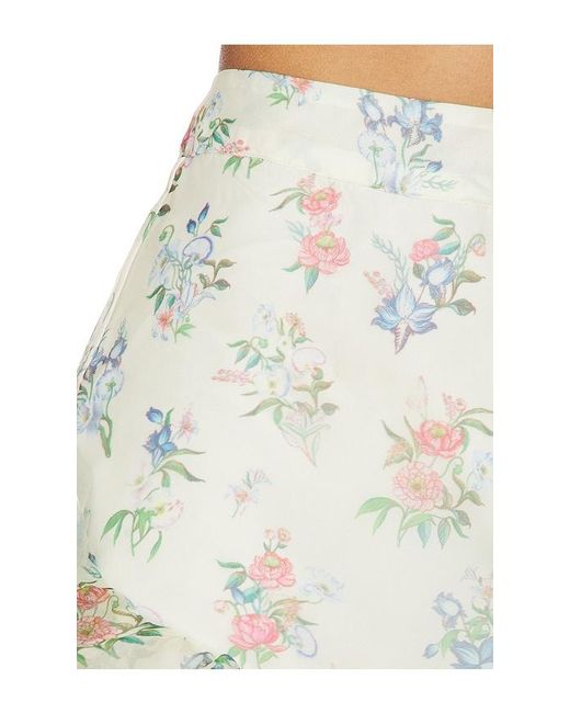 La Fuori Yellow Petal Cascade Mini Skirt