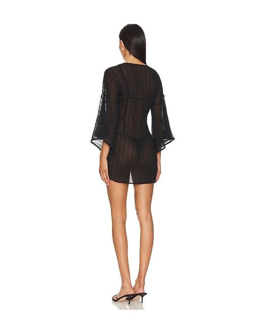 ViX Black Solid Perola Short Cover Up