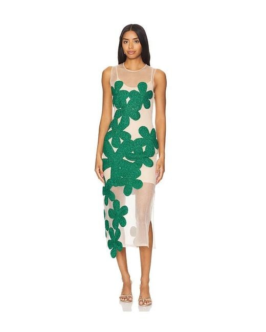Simon Miller Green Hibiscus Crochet Dress