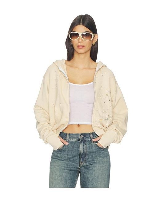Lauren Moshi Blue Hezly Zip Up Hoodie