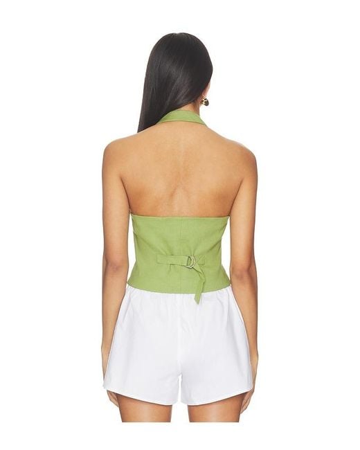 Veronica Beard Green Arabella Vest Top