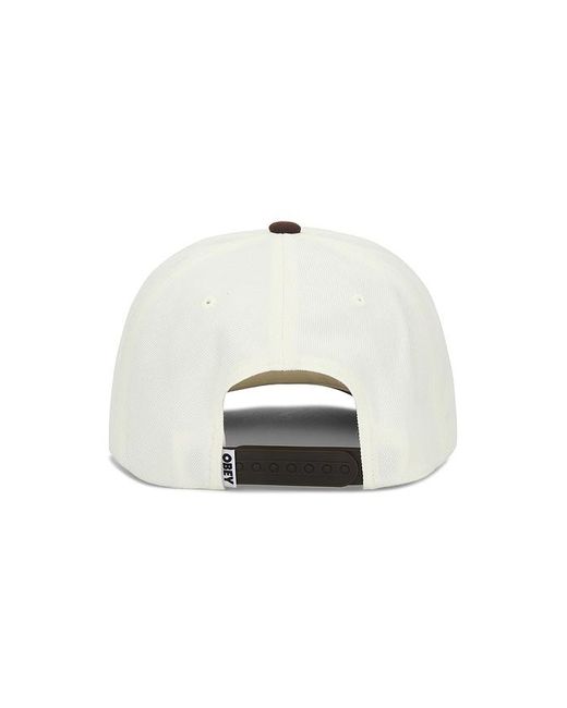 Obey White 2 Tone 6 Panel Snapback for men