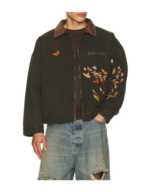 Ryoko Rain Green Butterfly Work Jacket for men