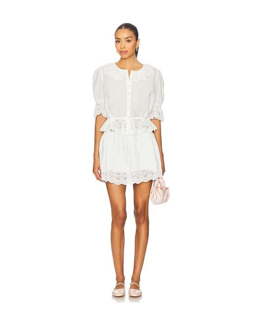LPA White Jen Mini Skirt