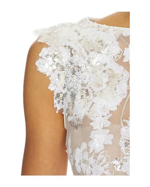 Bronx and Banco White Como Ellie Cap Sleeve Maxi