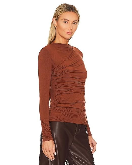 Enza Costa Brown X Revolve Jersey Twist Top