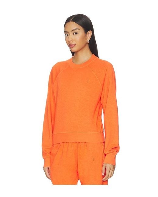 ÉTERNE Orange Shrunken Raglan Sweatshirt