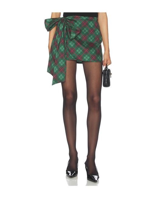 Show Me Your Mumu Green Iva Bow Skirt