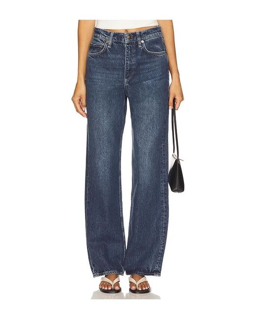 Rag & Bone Blue Shea Relaxed Straight Jeans