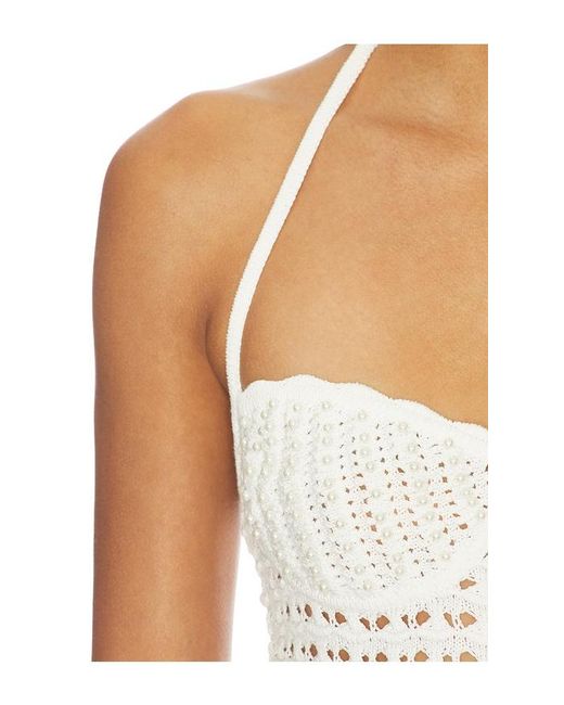 MAJORELLE White Alielle Seashell Mini Dress