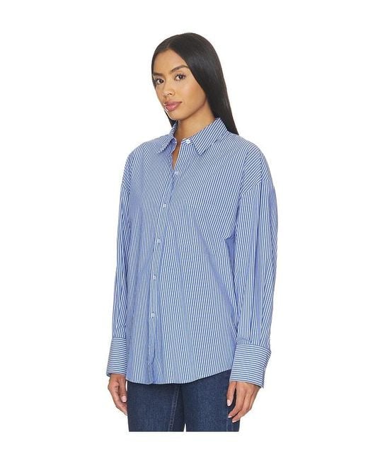WAO Blue Poplin Button Up