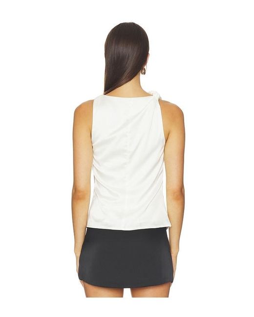 ALL THE WAYS White Laney Drape Top