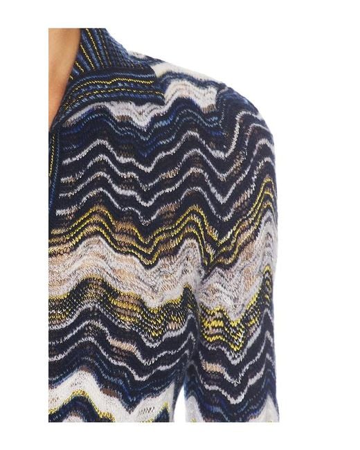 Missoni Blue Long Sleeve Mock Neck