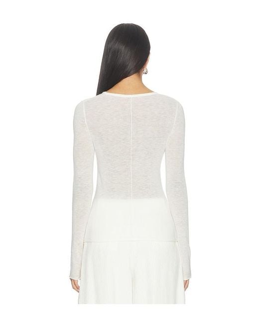 Sans Faff White Alpaca Sheerline Top
