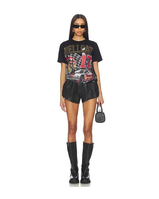 Reason Black Dodge Hellcat Rhinestone Tee