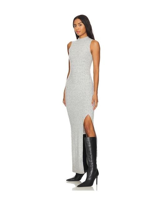 Amanda Uprichard White Slinky Knit Midi Dress
