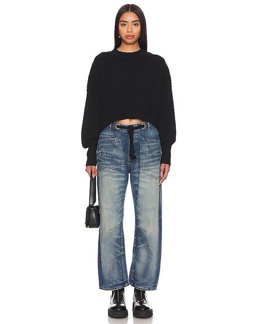 Free People Blue X We The Free Moxie Low Slung Pull Jeans