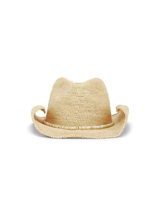 Hat Attack Pink Raffia Cowboy Hat