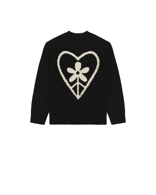 AllSaints Black Finden Crew Neck Sweater for men