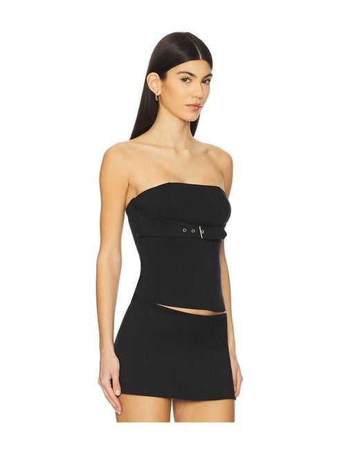 superdown Black Capri Strapless Top
