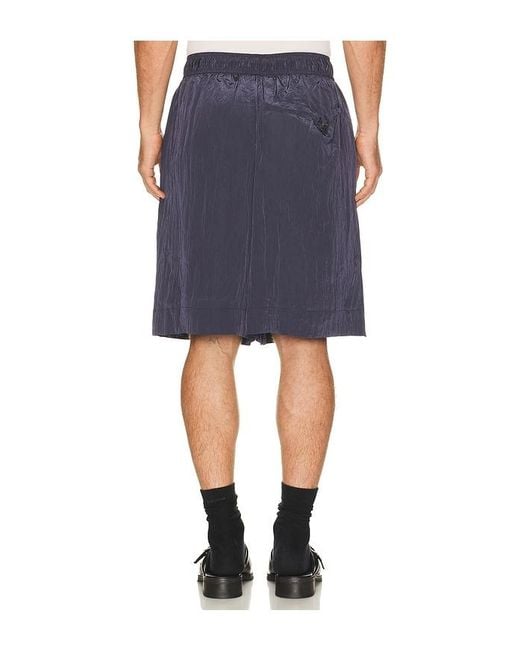 Feng Chen Wang Blue Nylon Cargo Shorts for men