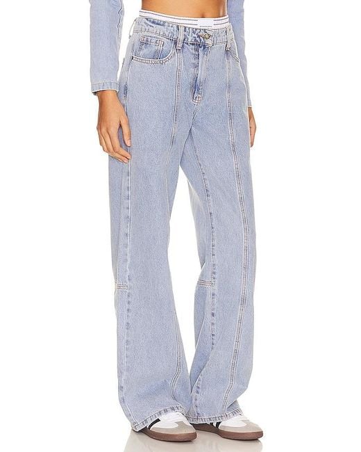 Lioness Blue Dawson Wide Leg Jeans