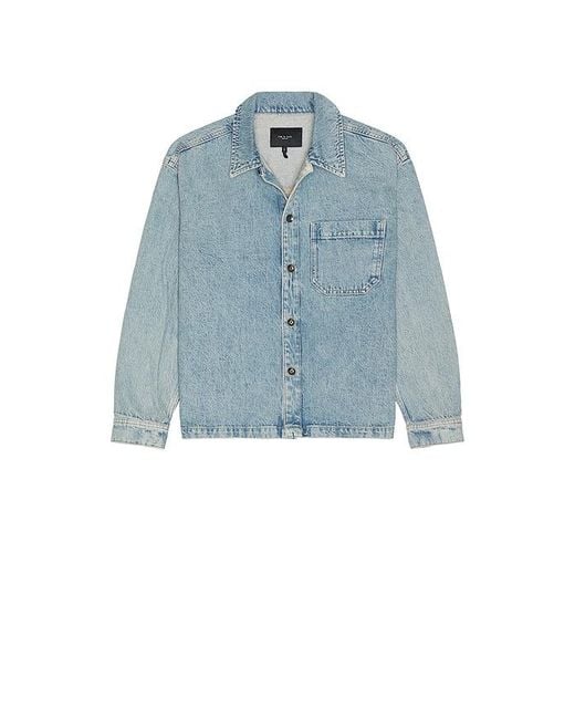 Rag & Bone Blue Astor Overshirt for men