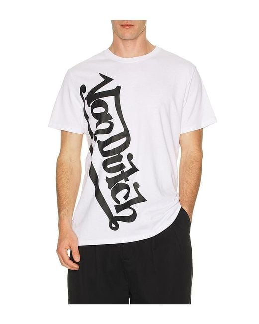 Von Dutch Black Vertical Logo Tee for men