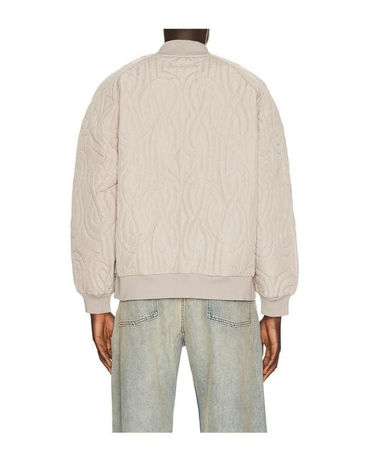 Filling Pieces Blue Quilted Bomber Jacket for men