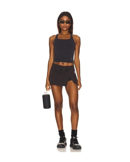 Free People Black X Fp Movement Hot Shot Mini Skort