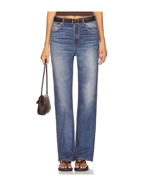Rag & Bone Blue Miramar Shea High Rise Relaxed Straight