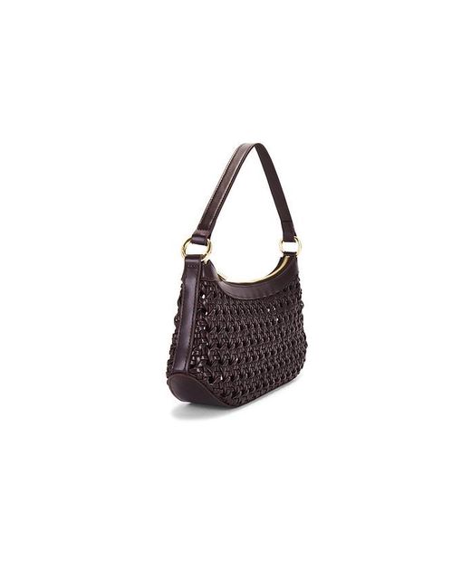 JW PEI Black Lily Woven Shoulder Bag