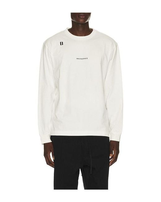 White/space White Premium Graphic Long Sleeve Tee for men