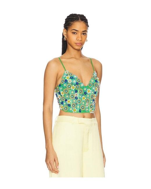 La Fuori Green Mossy Meadow Bustier