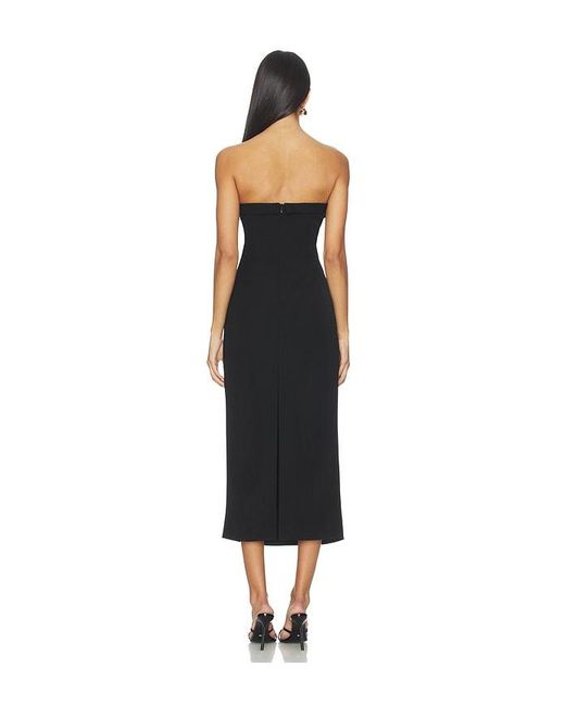 Line & Dot Black Elodie Midi Dress