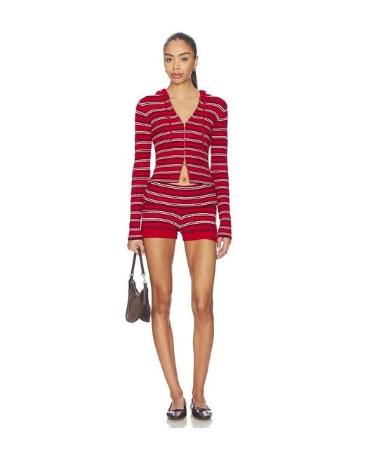 Frankie's Bikinis Red Estelle Cloud Knit Short