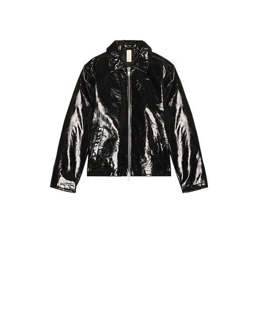 sunflower Black Short Leather Jacket for men