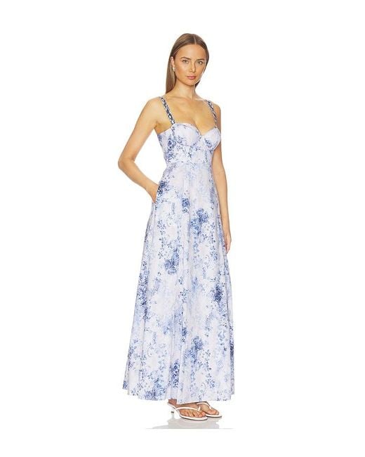 L'Agence White Sutton Strap Maxi Dress
