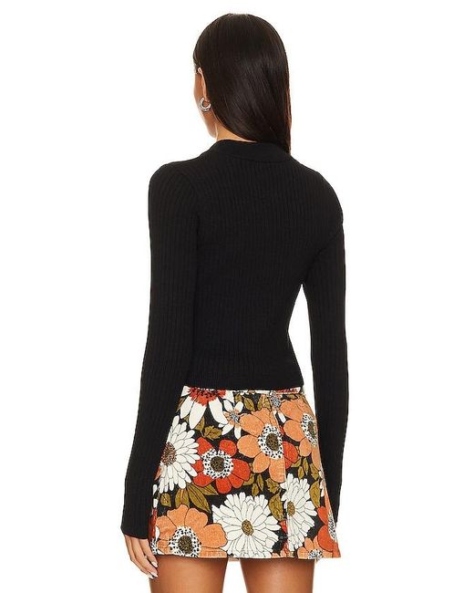 Show Me Your Mumu Black Charlie Zip Sweater
