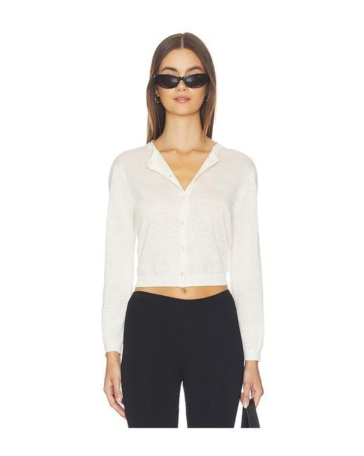 Theory White Crop Cardi
