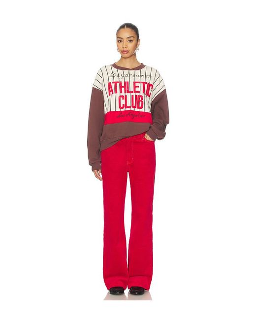 Daydreamer Red Athletic Club Colorblocked Sweatshirt